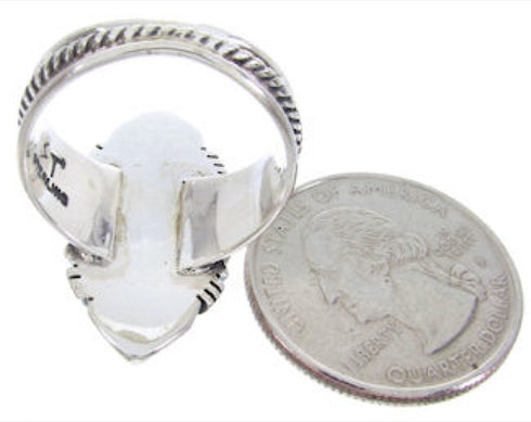 Silver And Turquoise Inlay Jewelry Ring Size 5-1/4 BW66990